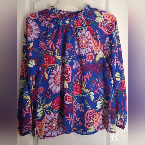 JODIFL Tops - Jodifl Flower Print Bubble Sleeve Top L ART MAXIMALIST FORMAL PARTY